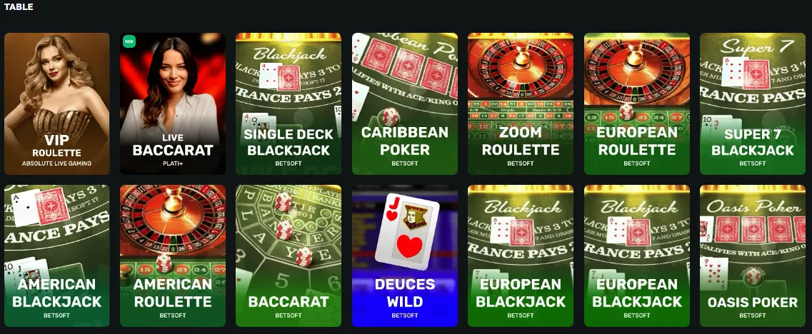 foxslots casino table