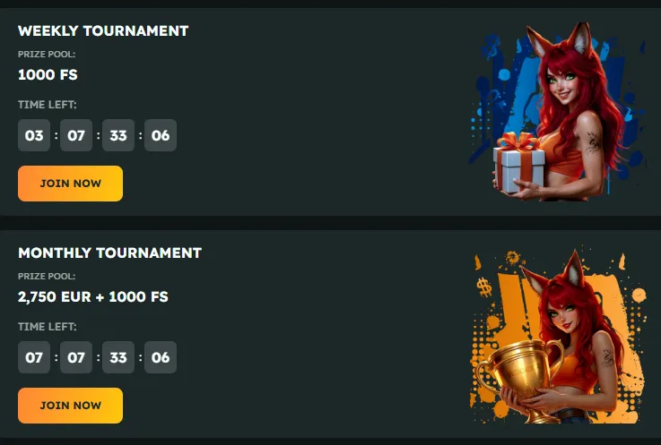 foxslots casino tournaments